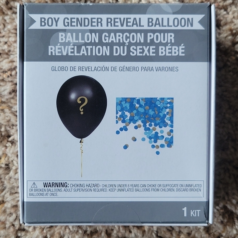 Boy gender reveal balloon